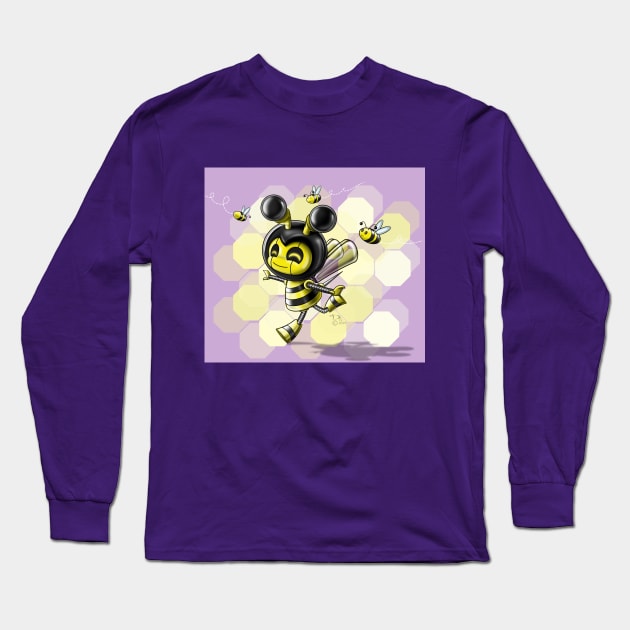 Bee Robot Long Sleeve T-Shirt by treasured-gift